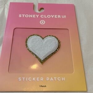 Stoney Clover Lane x Target White Heart Sticker Patch NWT